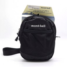 [일본정품] 몽벨 어태처블 파우치 트레킹 등산 여행 아웃도어 경량 미니가방, 블랙