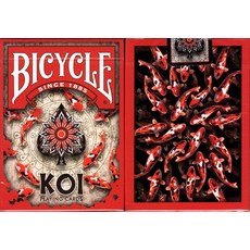 Koi Fish 자전거 플레잉 카드 포커 사이즈 덱 USPCC 맞춤형, Koi Fish 자전거 플레잉 카드 포커 사이즈 덱 U