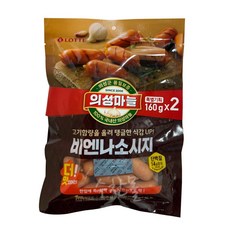 [롯데햄] 롯데 마늘 비엔나 160+160 x 2개, 320g