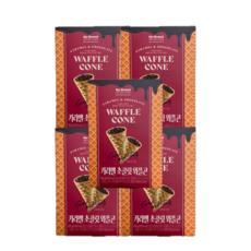노브랜드 카라멜 초콜릿 와플콘 수량 옵, 5개, 180g