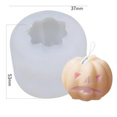 대형 해골 모양의 실리콘 양초 금형 에폭시 금형 수제 비누 아이스 큐브 금형 할로윈 홈 인테리어 식품 학년, 호박., 1개