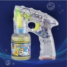 電動發光自動泡泡槍，婚禮氣氛神器，兒童戶外玩具首選，台灣現貨特價中, 1個, 絢麗透明隨機配色泡泡槍(無音樂)