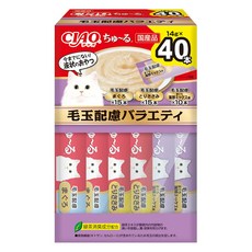 INABA CIAO 啾嚕 肉泥 盒裝, 1盒, 560g, 化毛配方綜合口味