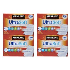 KIRKLAND SIGNATURE UltraSoft 柔軟烘衣紙 250張 清新香氛, 250張 X 2入, 2套