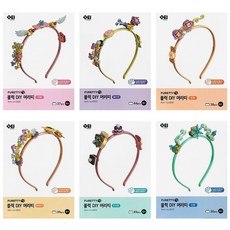 여아 어린이 프리티 블럭 DIY 머리띠 만들기 12개, 1개