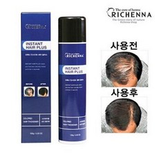 리체나 인스턴트 헤어 플러스 120g 흑채, 내추럴블랙, 5개