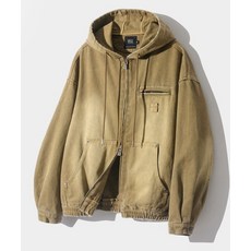 브랜드정품 디미트리 블랙 DIMITRI BLACK 2WAY OG 에센셜 디트로이트 후드 집업_코튼 브라운 124061