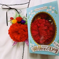 카네이션 브로치 조화 연휴 공휴일 퀵가능 한송이 비누꽃 어버이날 스승의날 단체 서울경기/지방~퀵(착불), 1개