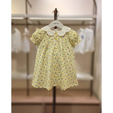 [아가방]강남점* 예쁜 노란 꽃들과 꽃잎 카라 디자인으로 러블리한 분위기를 주는 원피스 / 시원하고 부드러운 소재 / 여름 원피스로 추천!