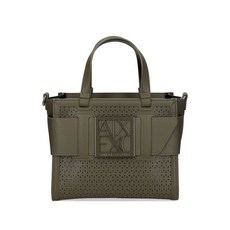 아르마니익스체인지 perfortated logo tote bag