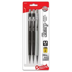 Pentel 샤프 0.5mm 메탈릭 베럴 어졸트 컬러 베럴 2N/1Z 3팩 (P205MBP3M)