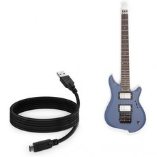 Jamstik Studio MIDI 기타와 호환되는 BoxWave 케이블 - DirectSync USB 3.0 A에서 3.1 타입 C 충전 및 동기화 6피트 검은색, Jamstik Studio MIDI 기타와 호환되는 B