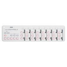 KORG(코르그) 정통 USB MIDI 컨트롤러 nanoKONTROL2 WH 화이트 음악 제작 DTM 컴팩트 설계로 휴대에 최적 시작할 수 있는 소프트웨어 라이선스 포함