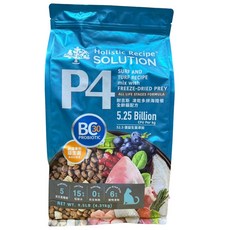 耐吉斯 P4 凍乾海陸配方 全齡貓糧 含 BC30 益生菌, 9.5LB (4.31kg), 1個, Surf and Turf, Freeze-Dried Prey