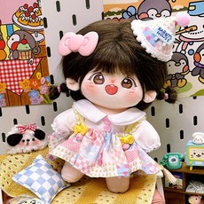 20cm 인형 인형옷 잠옷 공주 아이돌 의상 드레스 솜인형옷 귀여운 로리타 솜깅이 솜인형, 바닐라 아이스크림