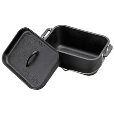 캡틴스태그(CAPTAIN STAG) 더치오븐 철주물 사각형 더치 오븐 폭 270×깊이 170×높이 120mm 만수용량 2.3L 시즈닝 불필요 UG-3063, 270x170x120mm 용량 2.3 L