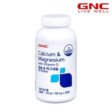 GNC 칼슘&마그네슘 위드 비타민 D 45일분, 90정, 1개
