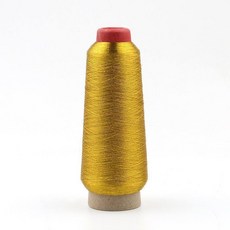 無品牌 金銀線 電腦繡花線 金絲線 DIY十字繡金屬線 亮絲線, 金色 1卷,80g 電腦繡花線, 1個