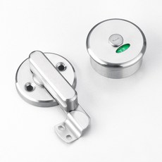 廁所指示鎖 隔斷五金配件 黑色 公共廁所門鎖釦, 1個, 凹條型手柄-304不鏽鋼（合金手柄）