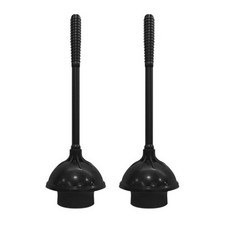 월드크린 이중 압축기 뚫어뻥, 블랙, 2개