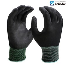 손바닥 PU코팅 작업 장갑 M, 검정색, 30개