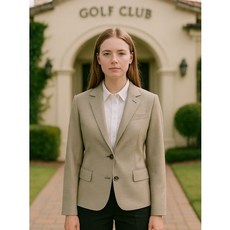 맥케이슨 여성 체크 테일러드 자켓 베이지 MCW3JK622BEG 1023310, Beige/085 1023310