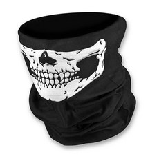 파워짐 자외선차단 해골 목토시 넥워머 오토바이 마스크, 블랙(화이트)