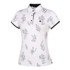 레노마골프 여성 플라워 골지 카라 반팔 티셔츠 RWTYL6120-101 2801995