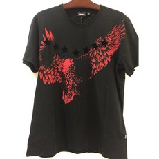 Justcavalli 黑色老鷹T恤, 1個
