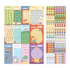 인디고어린이 나의 꿈 칭찬 스티커판 12종 + 스티커 12종 세트, 1세트, 혼합색상