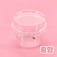 정담 원형 보틀케이크 용기 PET, 투명, 50개