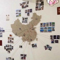 인테리어 세계지도 그래픽 중형 포인트스티커 카키 벽지 스티커 카페, 단일 다크카멜