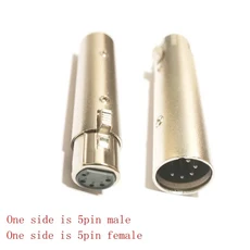 1pcs 3Pin XLR DMX 금속 케이스 변환기 오디오 조명 어댑터 3 핀 5 여성 남성 커넥터