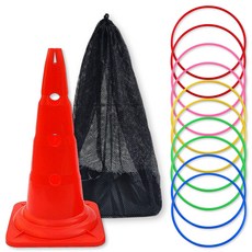 준비끝 고리던지기 고리10개 세트, 1세트, 레드