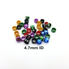 플랫 혼합 색상 버드 풋 링 (2.6mm-8mm) 50 개, 02 4.7mm