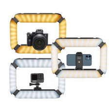 울란지 U200 핸드폰 조명 Ulanzi 유튜버 사각 링 라이트, 1개