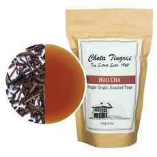 Chota Tingrai Tea Estate에서 직접 추출한 호지차 녹차 - 절묘한 훈제 보리 향이 나는 로스트 녹차. 뜨겁거나 차가운 맛. (3.5 온스 / 100g 또는 추