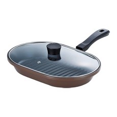 日本Peacetar必仕達 澳洲原礦手工鑄造輕食系列牛排鍋33cm 不沾波形煎魚鍋, 1個, 33cm