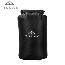 山道具屋 TILLAK 30D輕量尼龍防水壓縮袋(5-20L)防水收納袋/漂流裝備袋/背包防水內袋, 黑色,20L, 1個