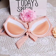 실리콘 브라패드 가슴 왕뽕 꽃잎 물방울 패드 뽕 브라[WE8DF99], 반달 (+1.000원)