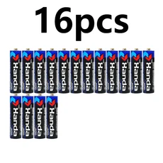 Handa AA 일회용 배터리 1.5V 탄소 아연 시계 장난감 손전등 연기 감지기용 오래 지속되는 전력, [01] 1.5V용, 04 16pcs