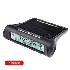 태양열 충전식 시계 차량용 태양광 날짜 표시 온도자동차 휴대용, 1개, 3. 모델 C 140시간 배터리