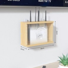 셋톱박스 공유기 가리개 수납 와이파이 벽걸이 원목색-길이 직판 멀티탭 30cm 전나무 공장, M. 목재 색상 길이30cm아크릴 도어