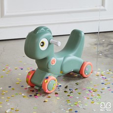 보아미 3in1 공룡 흔들말, 그린, 1개