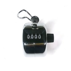 KING LIFE 手動計數器 四位數機械式流量統計器, 1個, 計數器, 黑色