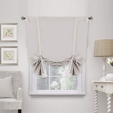 퓨어 화이트 문 조명 차단 커튼 막대 포켓 패널 - 폭 42인치 x 길이 63인치