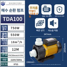 해수 수영장 펌프 온천 여과기 부식 양수기 양식장 필터, 4.TDA100 750W 300L/분 12m