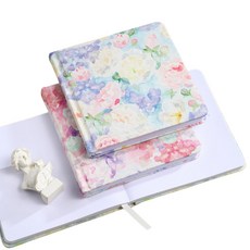 보스케 패브릭 정사각 포켓 스케치북 160g, 라일락블루