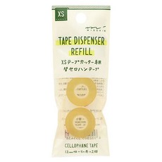 日本 MIDORI XS膠帶台專用透明膠帶補充包 2個入, 1個, 單一顏色