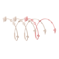 나인맘스 곰돌이 다용도 실리콘 스트랩 치발기 홀더, 핑크1p+크림2p, 1개